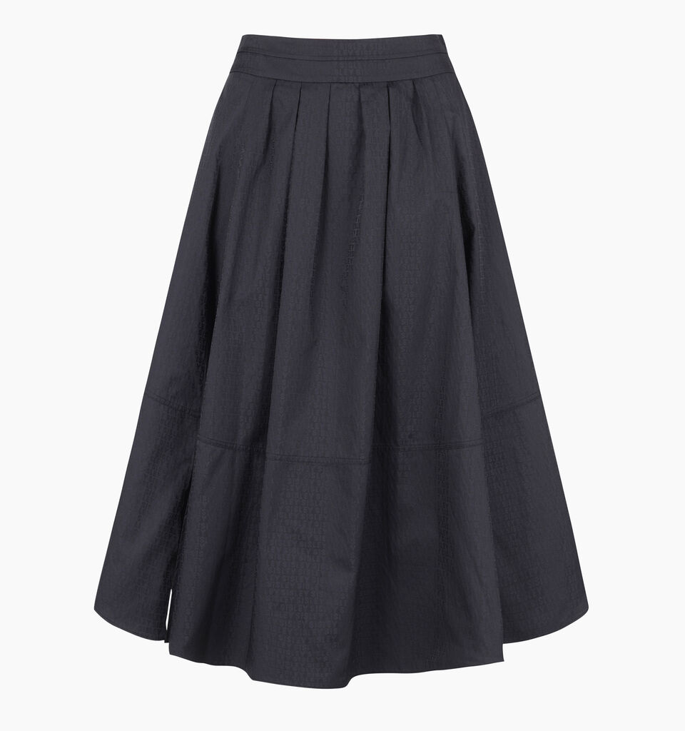 Black skirt with jacquard motif - sisley k longuette skirts - Black | Sisley K image number 1